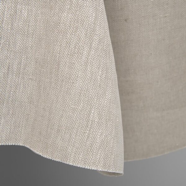 linen herringbone beige fabric, width 150cm