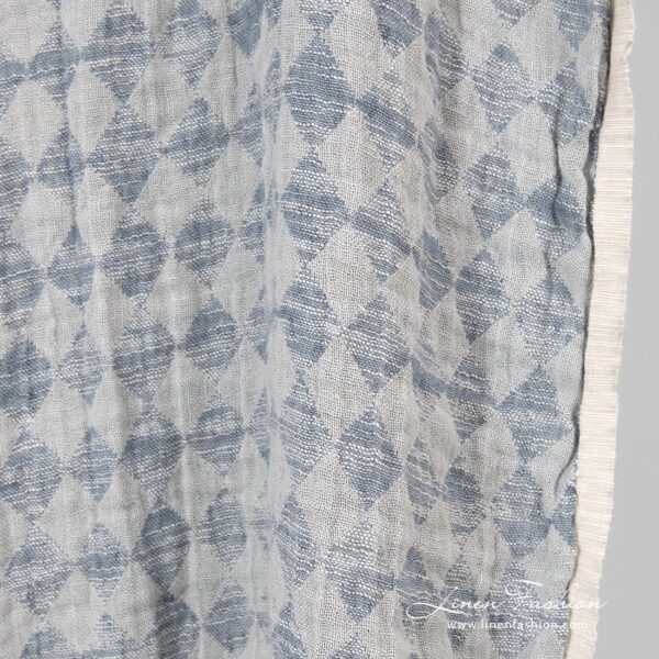 Linen cotton washed fabric in grey.