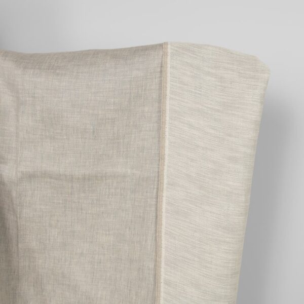 Linen cotton fabric beige grey satin double-sided