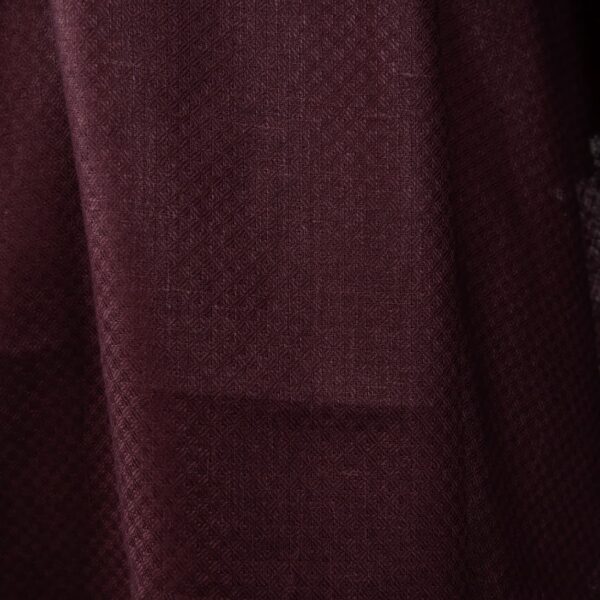 linen bordo fabric in rhombus dobby