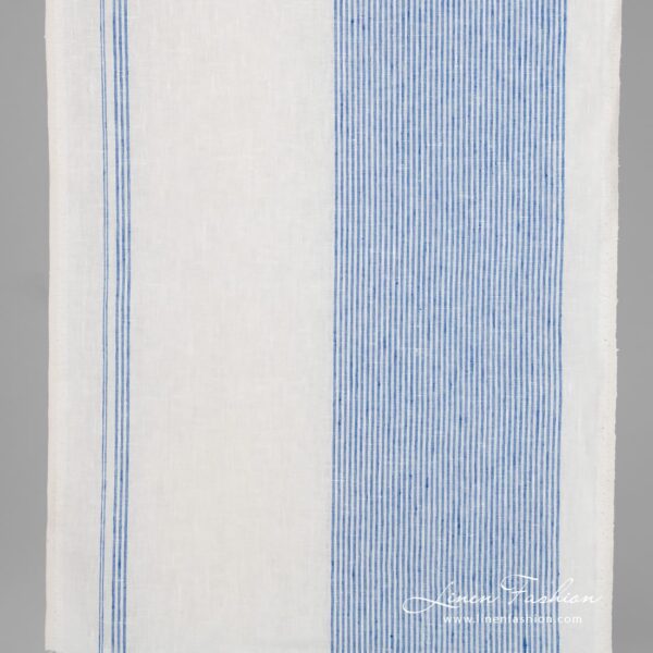 Linen fabric in narrow stripes