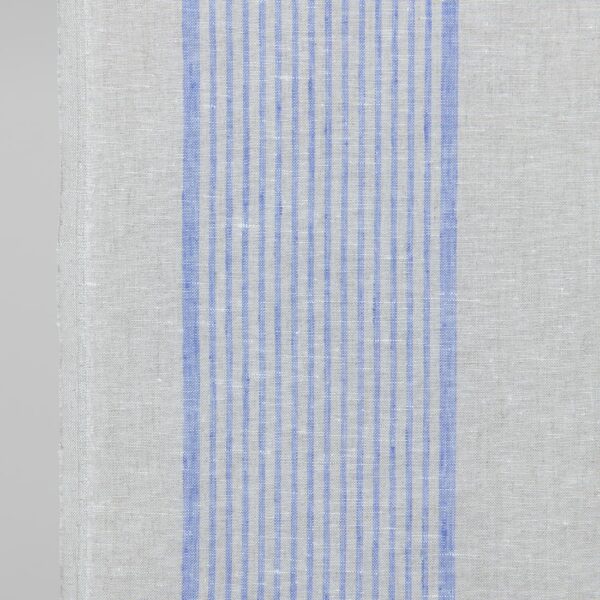 linen towel fabric blue stripes tiny