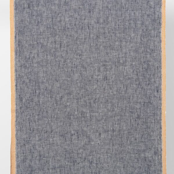 linen towel fabric blue yellow