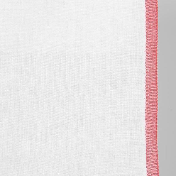 linen towel fabric white with red for towel