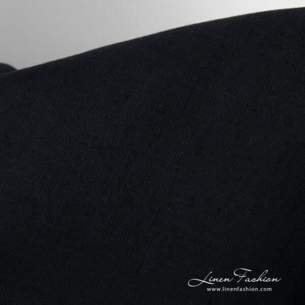 100% linen fabric in dark blue color