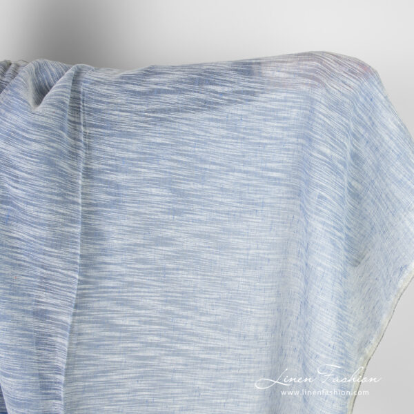 Blue linen cotton fabric