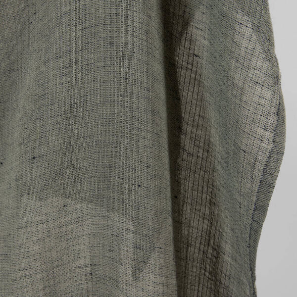 Grey linen cotton fabric, transparent