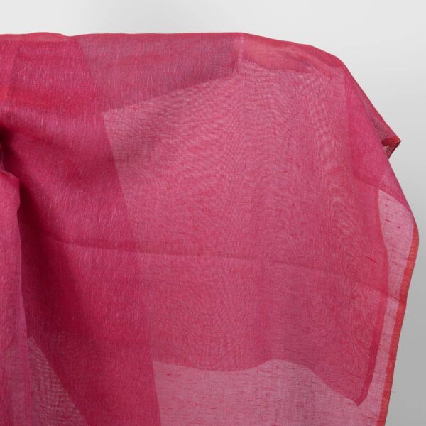 Tejido ligero de lino color fucsia transparente