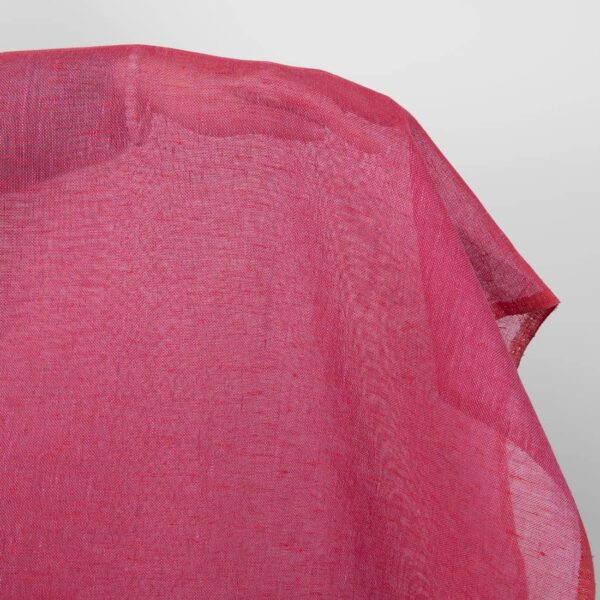 Tejido ligero de lino color fucsia transparente - Imagen 2