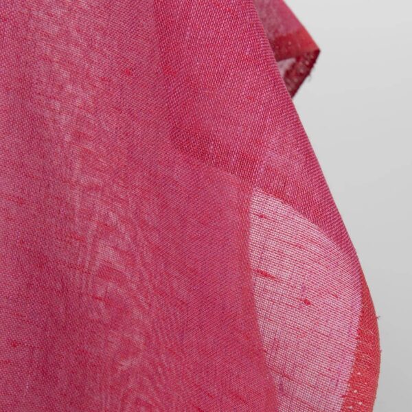 Tejido ligero de lino color fucsia transparente - Imagen 3