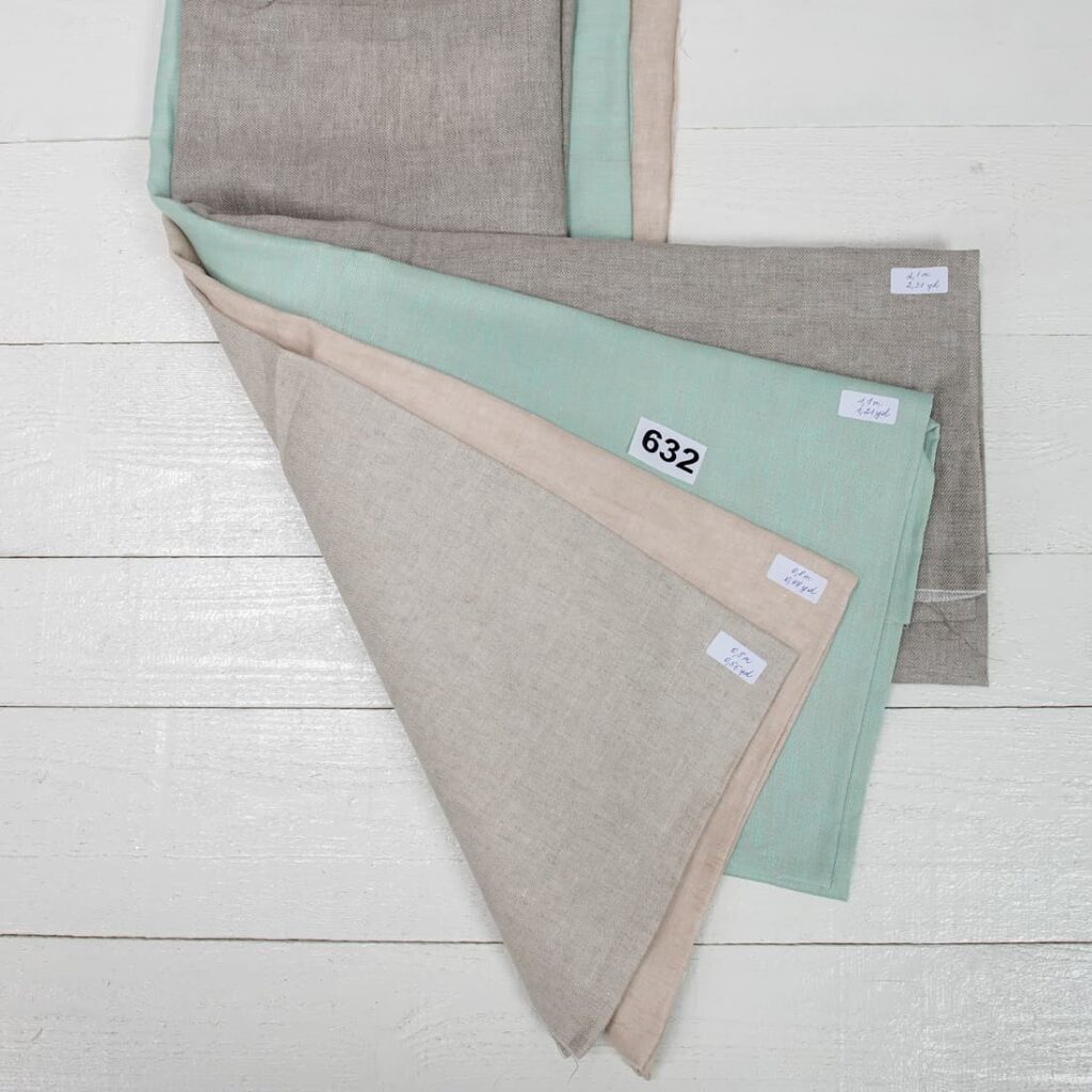 set of linen fabric cuts 632