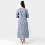 BLUET Vestido azul con motivo de flores