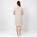 MILDA Vestido de lino natural