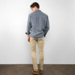 LONGO Camisa azul oscuro