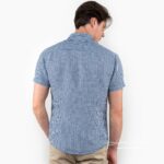 CORTO Camisa azul