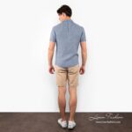CORTO Camisa azul