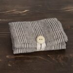 SAGA Bolsa gris a rayas