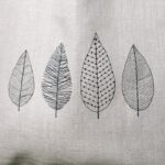 LOFI Bolsa gris con hojas