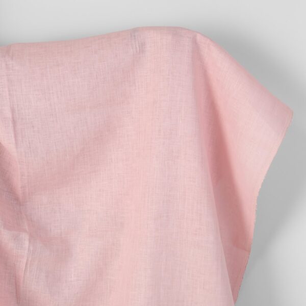Tejido de lino liso rosa pastel