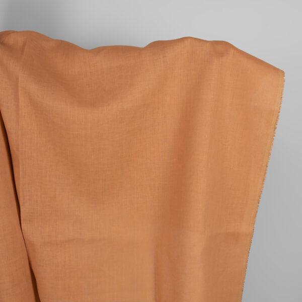Tejido de lino naranja claro-marrón