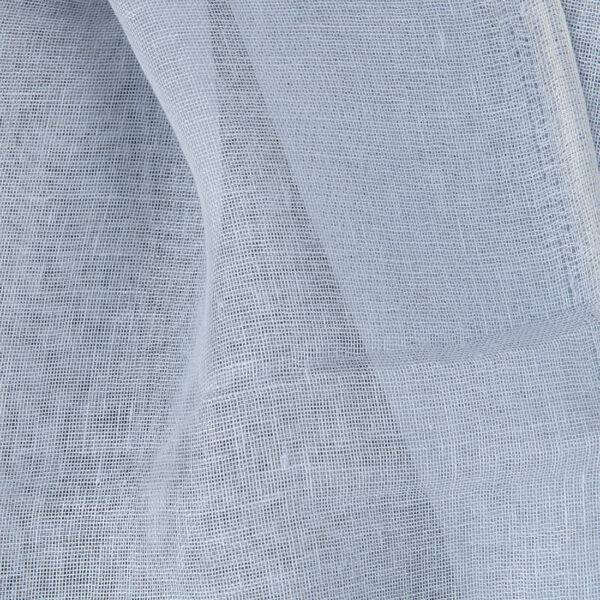 Tejido de lino gasa gris cielo - Imagen 4
