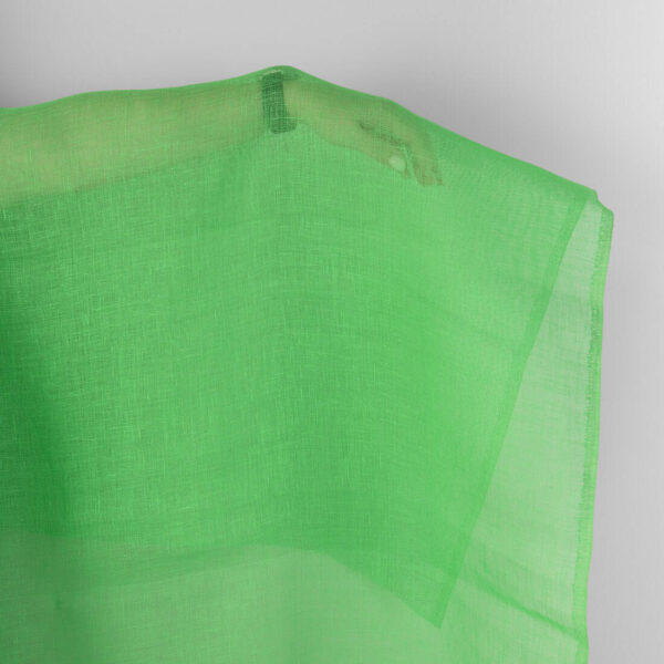 Tejido de lino gasa verde neón
