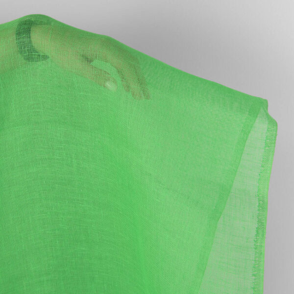 Tejido de lino gasa verde neón - Imagen 2