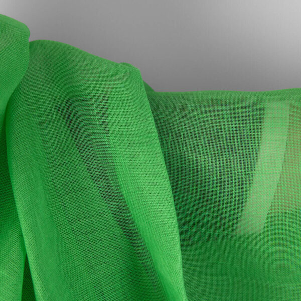 Tejido de lino gasa verde neón - Imagen 3