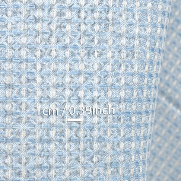 Light blue linen cotton fabric, with measurements