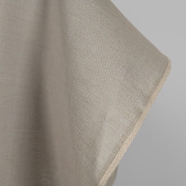 Tejido de lino gris claro y marrón-gris melange - Imagen 3