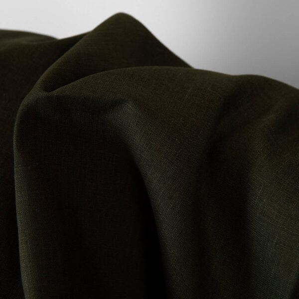 Tejido de lino verde musgo oscuro - Imagen 3