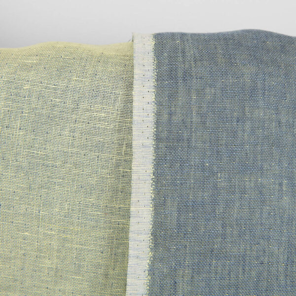 Tejido de lino gris amarillo doble cara - Imagen 2