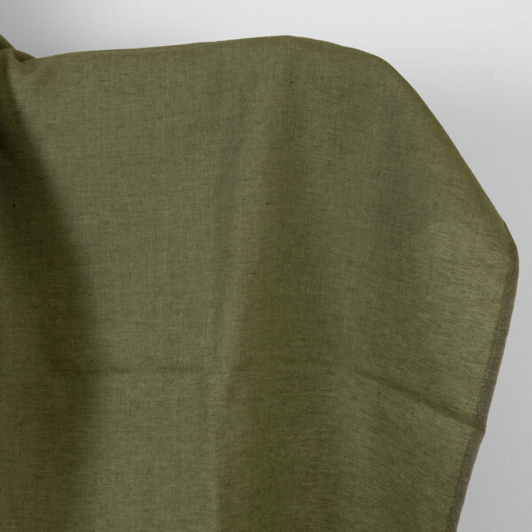 Tejido de lino verde oscuro melange