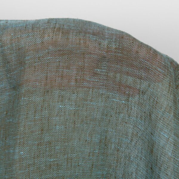 Tela de lino verde turquesa melange sheer - Imagen 3