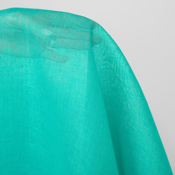 Tela de lino transparente verde turquesa brillante - Imagen 3