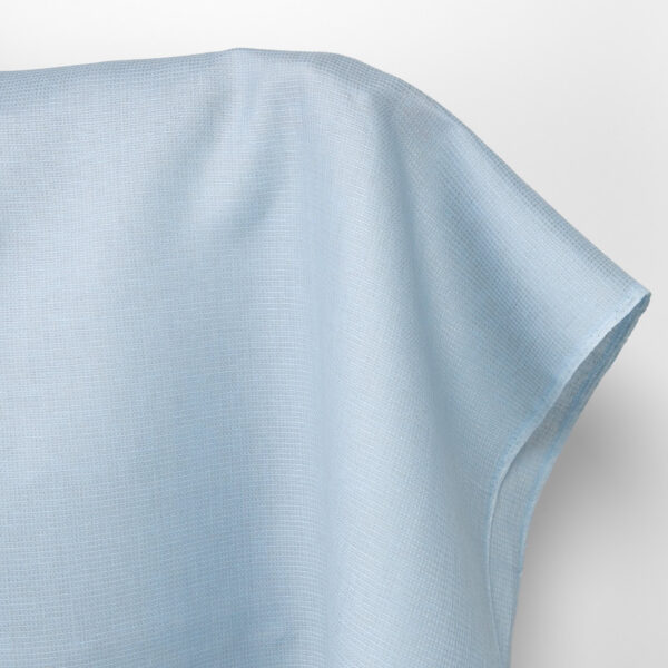 Tela de lino gris pálido azul gofre