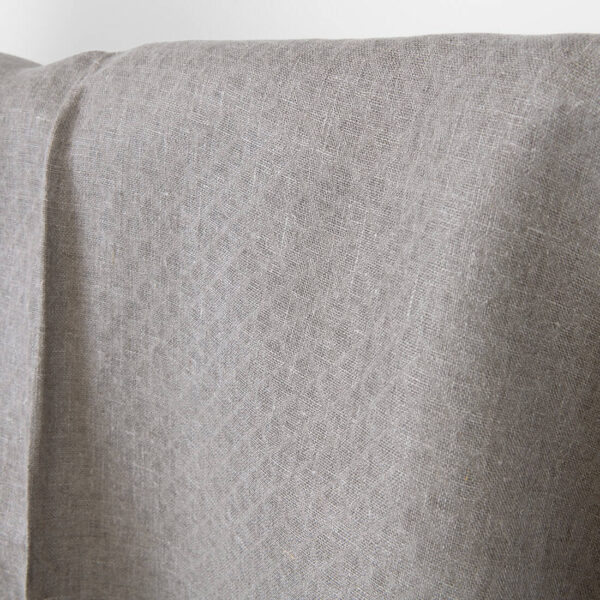 Linen fabric natural jacquard diamonds, undyed linen