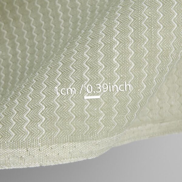 Light green linen cotton fabric, with measurements