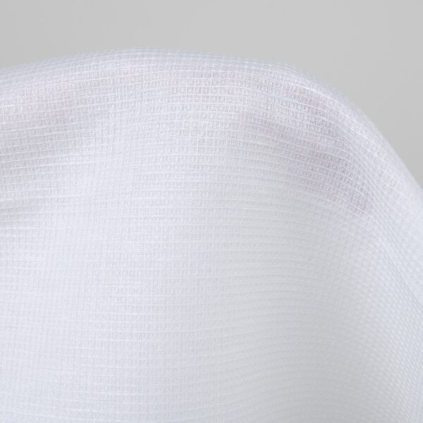 Optical white linen cotton waffle fabric