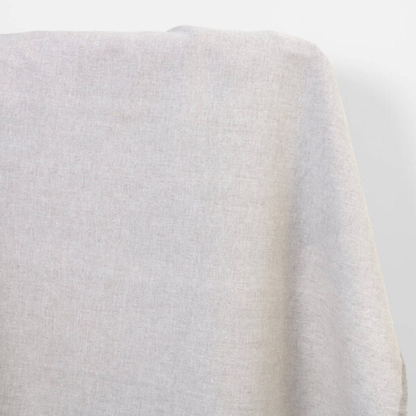Linen cotton fabric natural and white melange