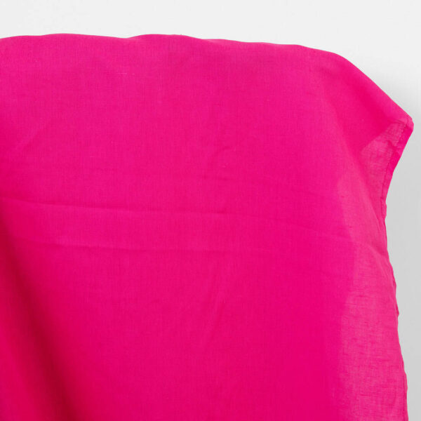 Linen cotton fabric plain hot pink
