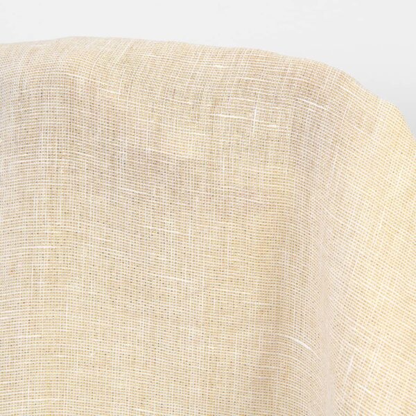 Linen fabric white with gold lurex, washed